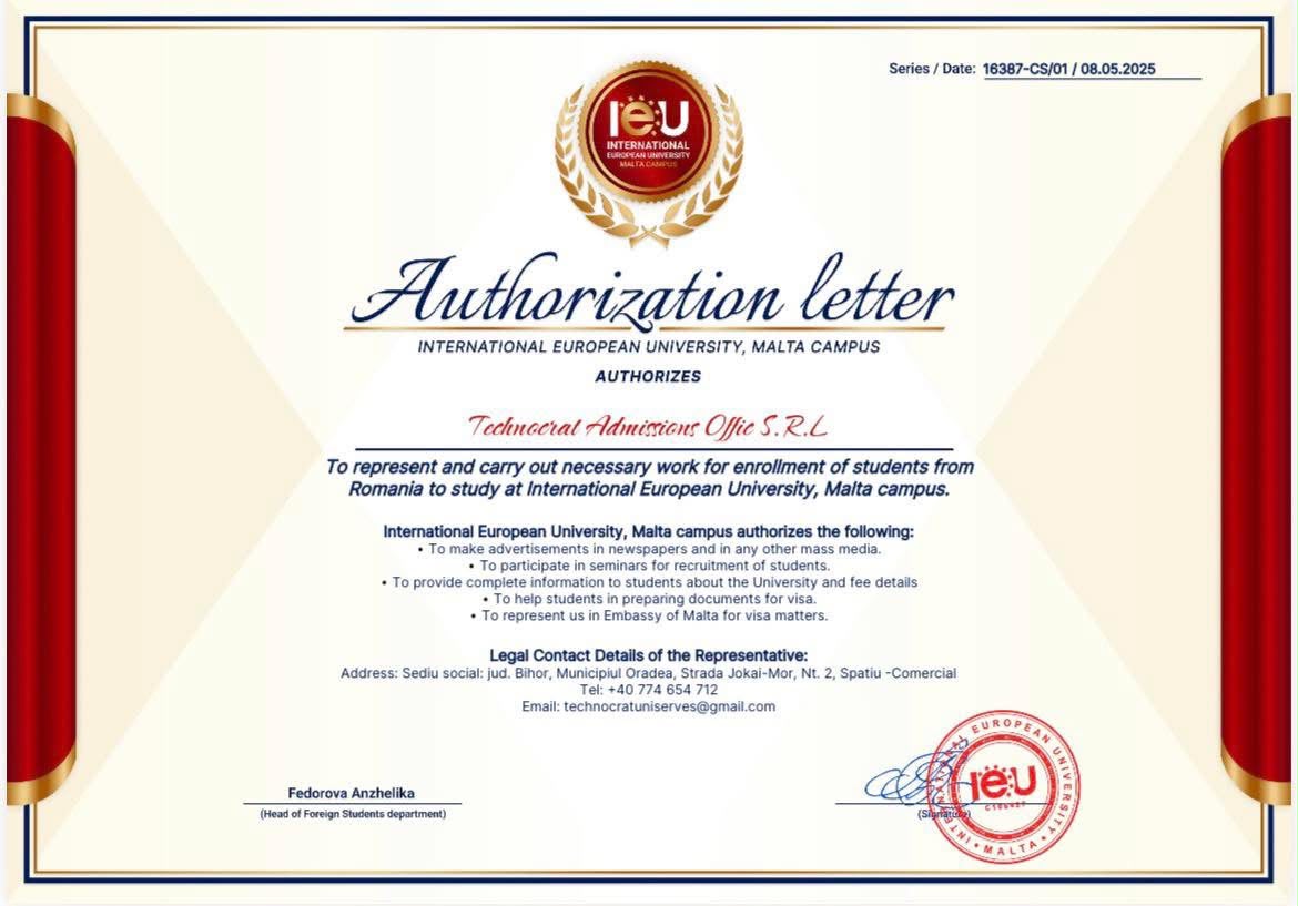 تفويض رسمي — الجامعة الأوروبية 